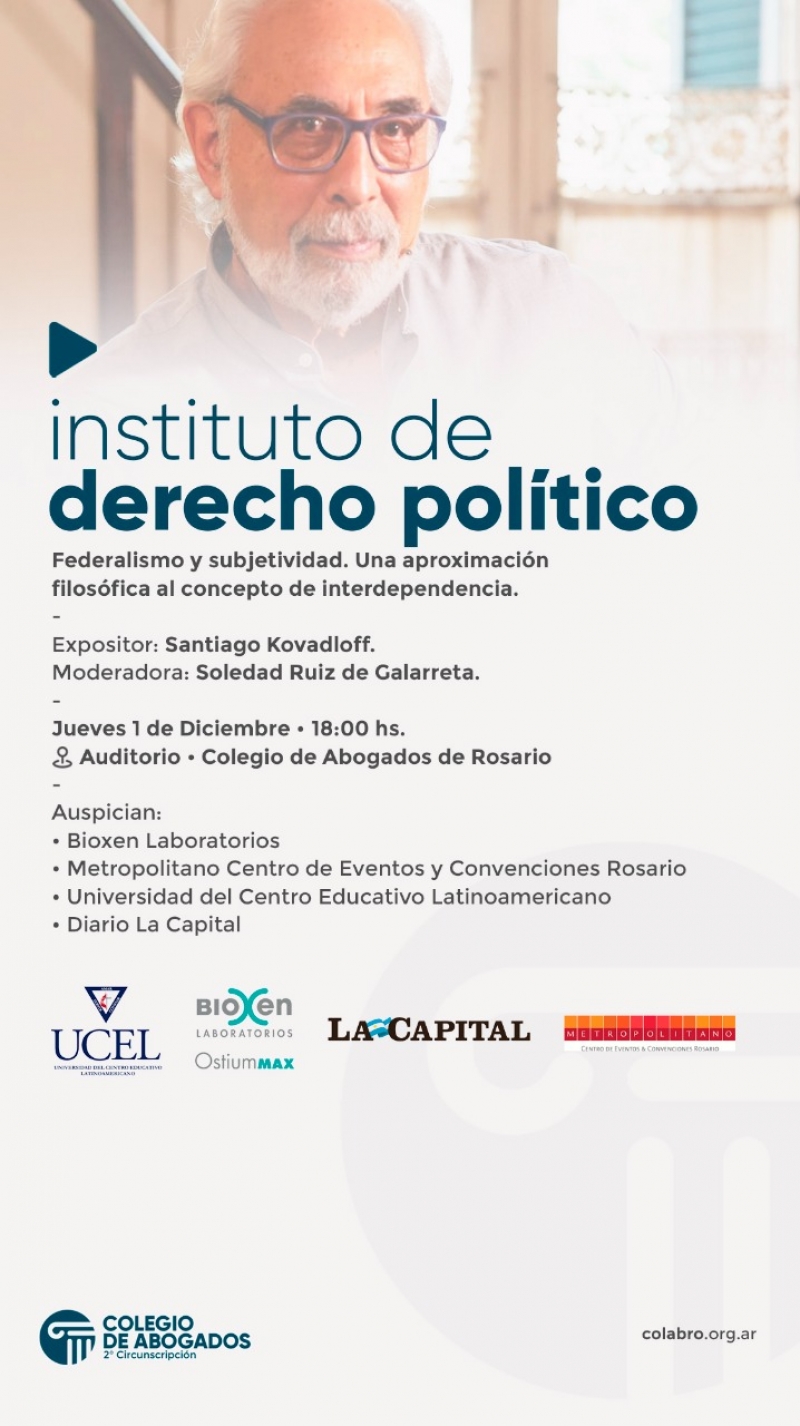 Federalismo y subjetividad. Una aproximación filosófica al concepto de interdependencia - 01/12/2022